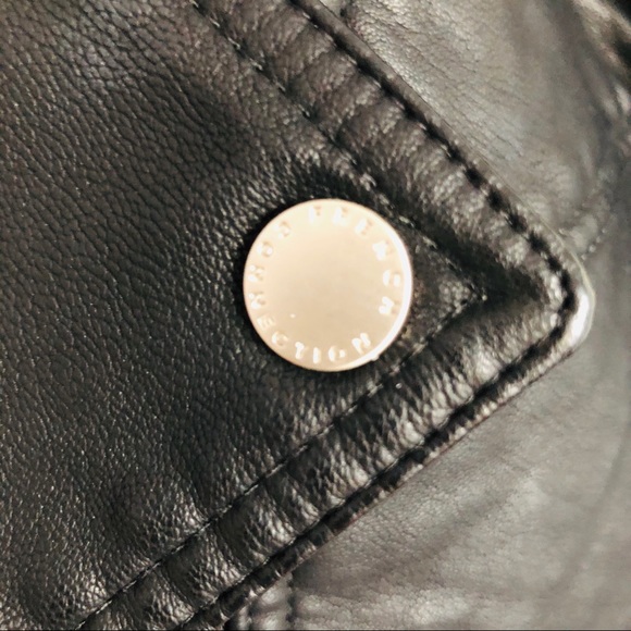 French Connection Moto Jacket Sz L Vegan Leather - Picture 4 of 7
